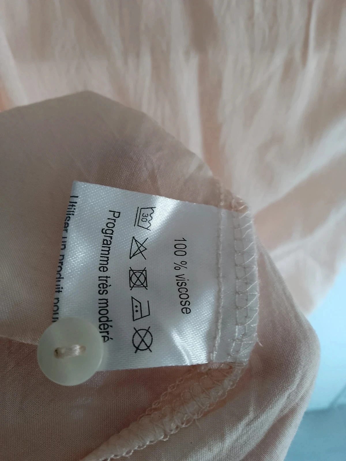 Túnica leve em viscose tamanho 42 rosa pálido – photo 4